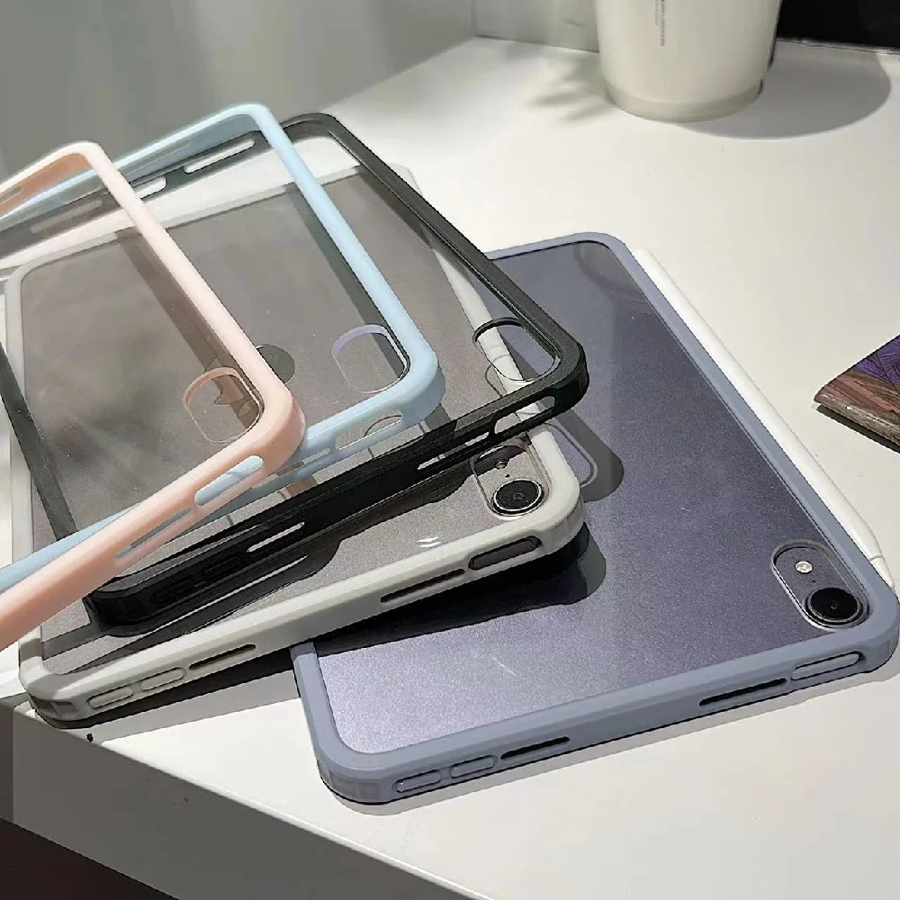 

Clear Tablet Cover For Ipad Mini 6 2021 Ultra Thin Single Bottom Hard Case Shockproof For 10th 9th 8th 7th 10.2 Air 5 4 10.9