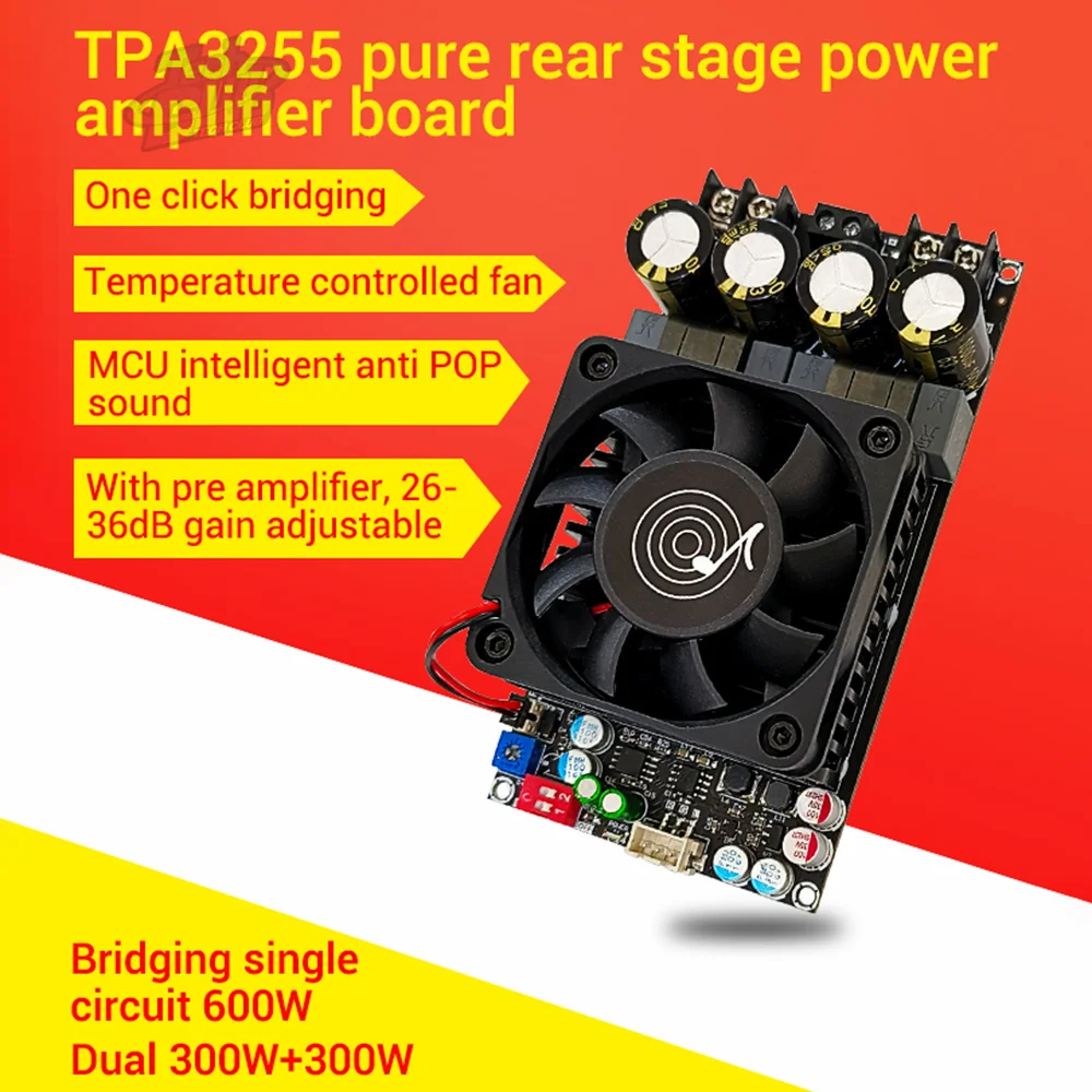 

ZK-3002 TPA3255 Digital Amplifier Board Stereo 300W x2 Bridged Mono 600W AMP Wuzhi Audio DIY Electronic Equipment Kit