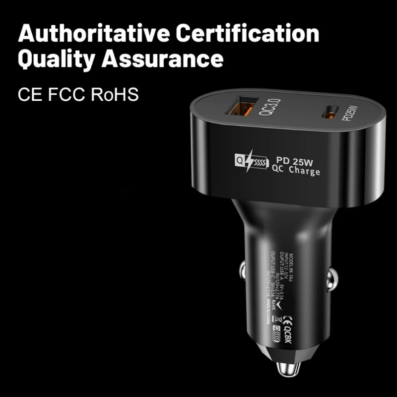 Автомобильное зарядное устройство QC3.0 мощностью 50 Вт