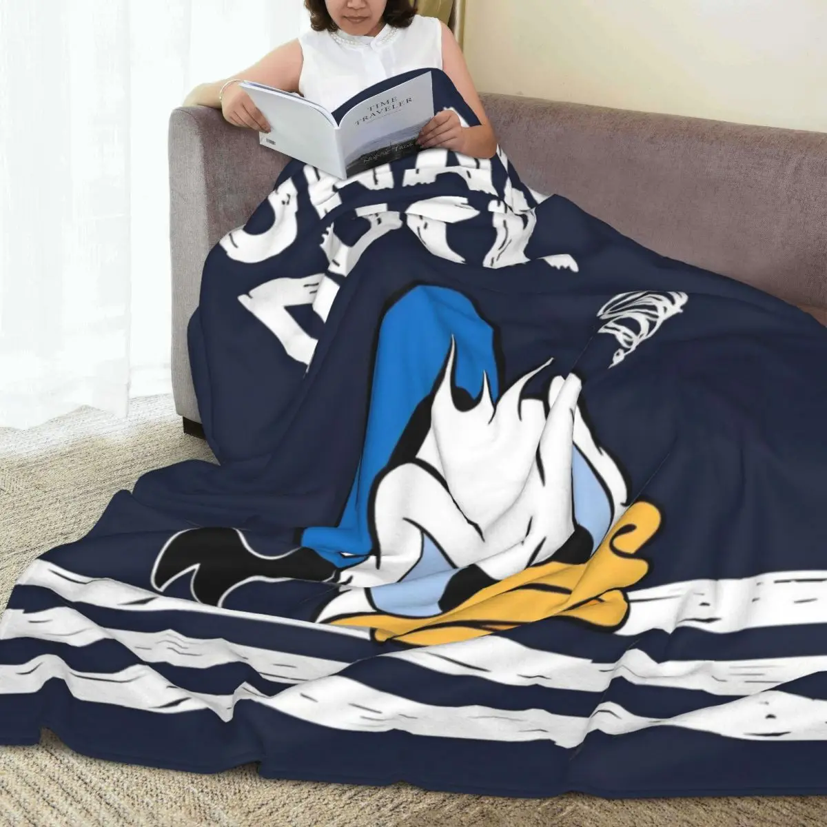 Одеяло с изображением Дональда Дака фланелевое одеяло героями мультфильмов для