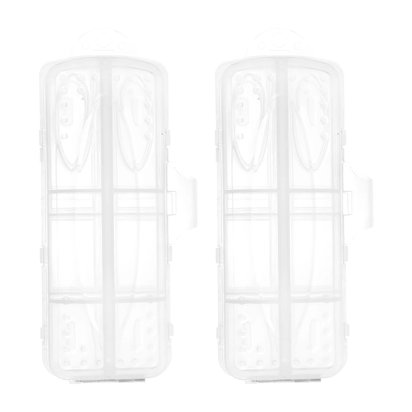 

2 Pcs Lure Accessories Box Fishing Tackle Case Tool Portable Storage Gear Boxes Containers Organizer Water Proof