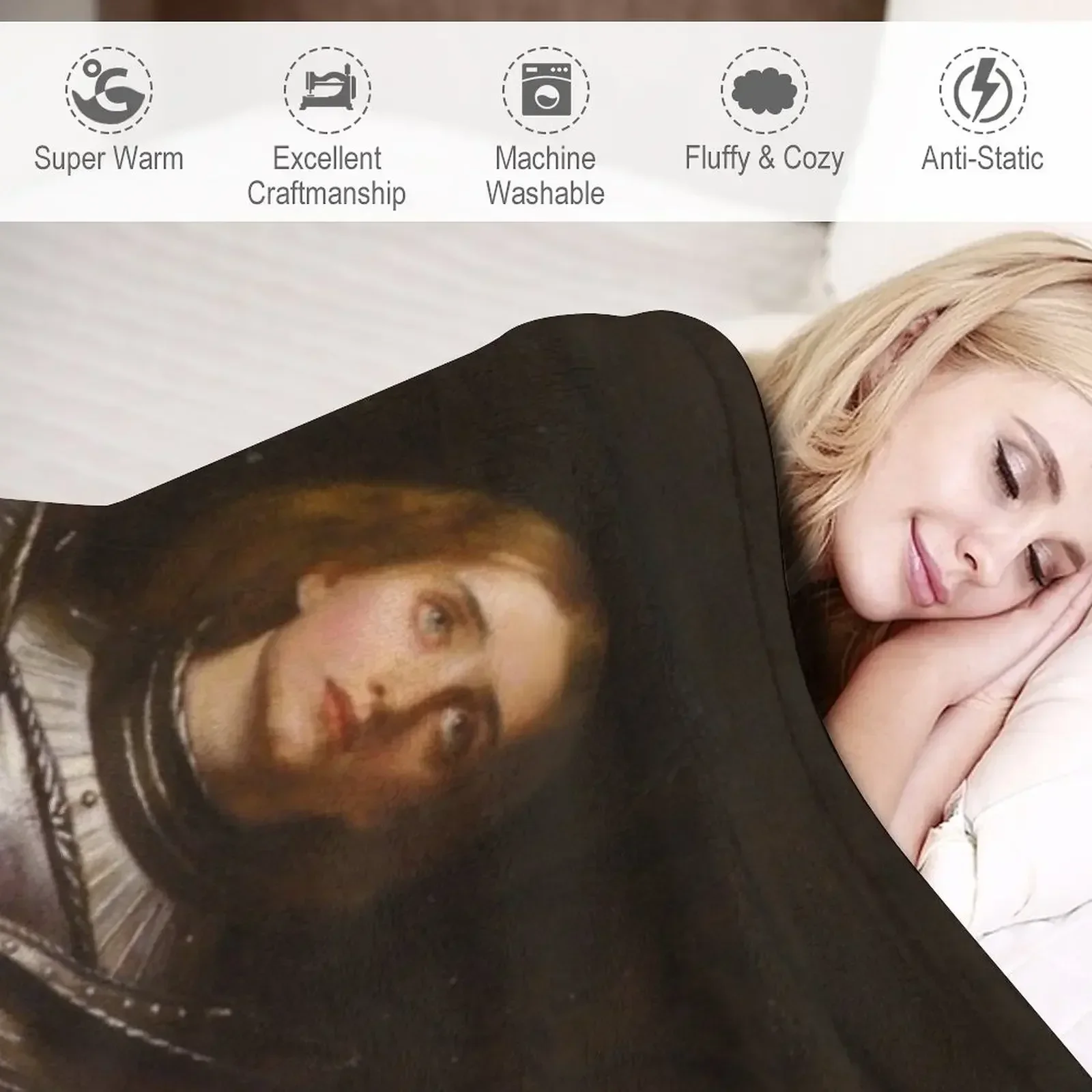 John Everett Millais - Джоан Д?Арк (1865) Плед Красивые ворсы Персонализированный подарок