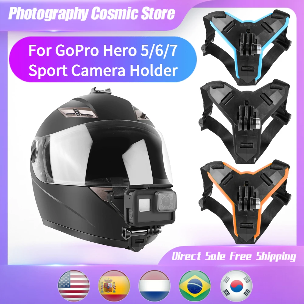 Держатель для спортивной камеры GoPro Hero 5/6/7 аксессуары мотоциклетного шлема