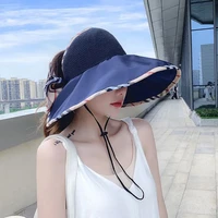summer hats for women foldable sun hat pearl flower visor suncreen floppy cap female outdoor casual baseball cap