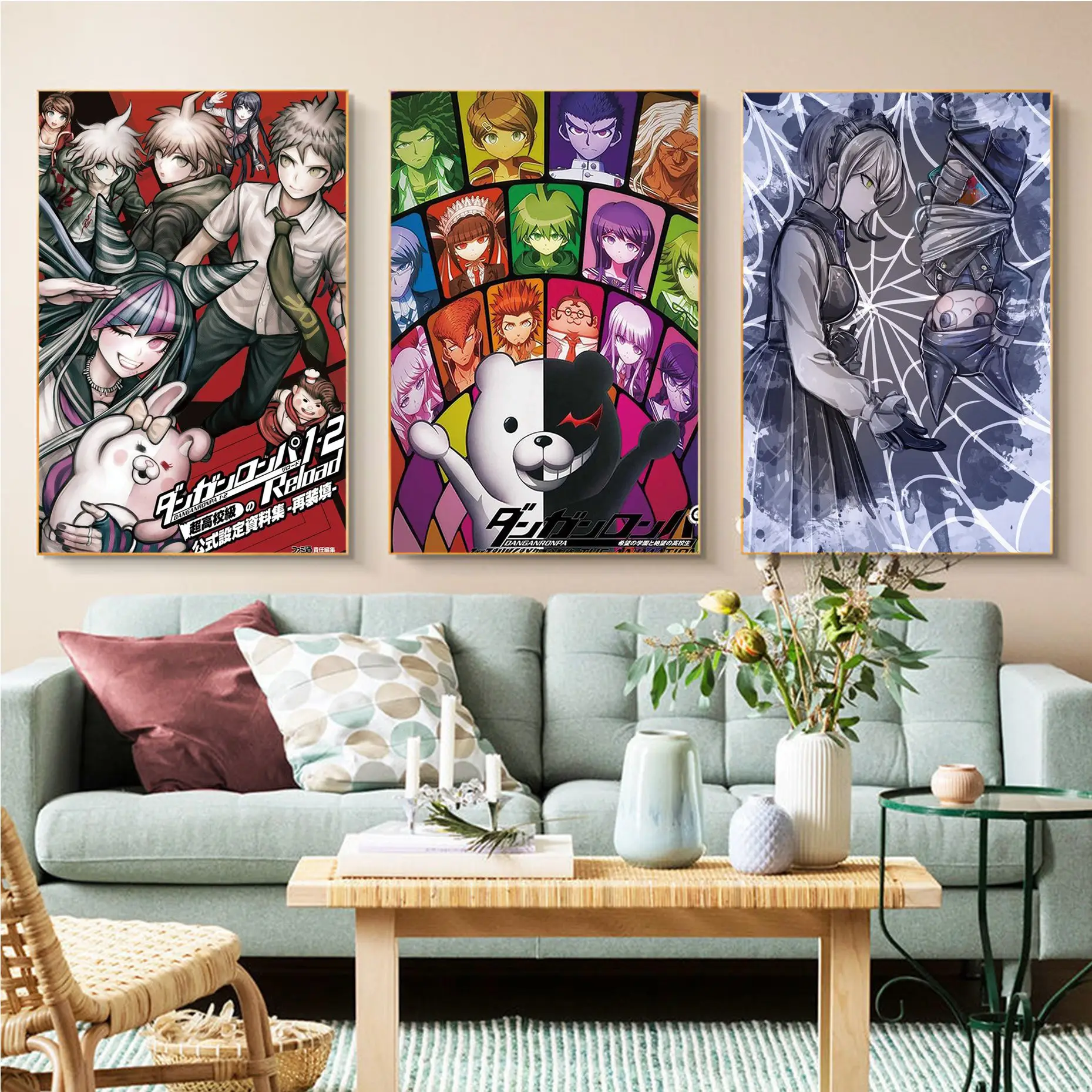 

Danganronpa Anime Posters Sticky Vintage Room Bar Cafe Decor Room Wall Decor