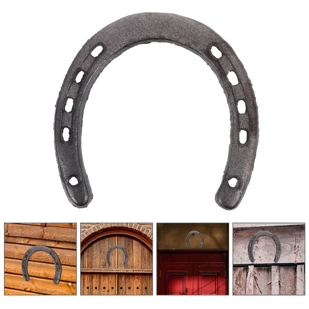 

Horseshoe Wall Decormetal Hanging Decoration Sculpture Cowboy Western Rustic Iron Tree Topper Horse Shoes Ornament Cast Plaque