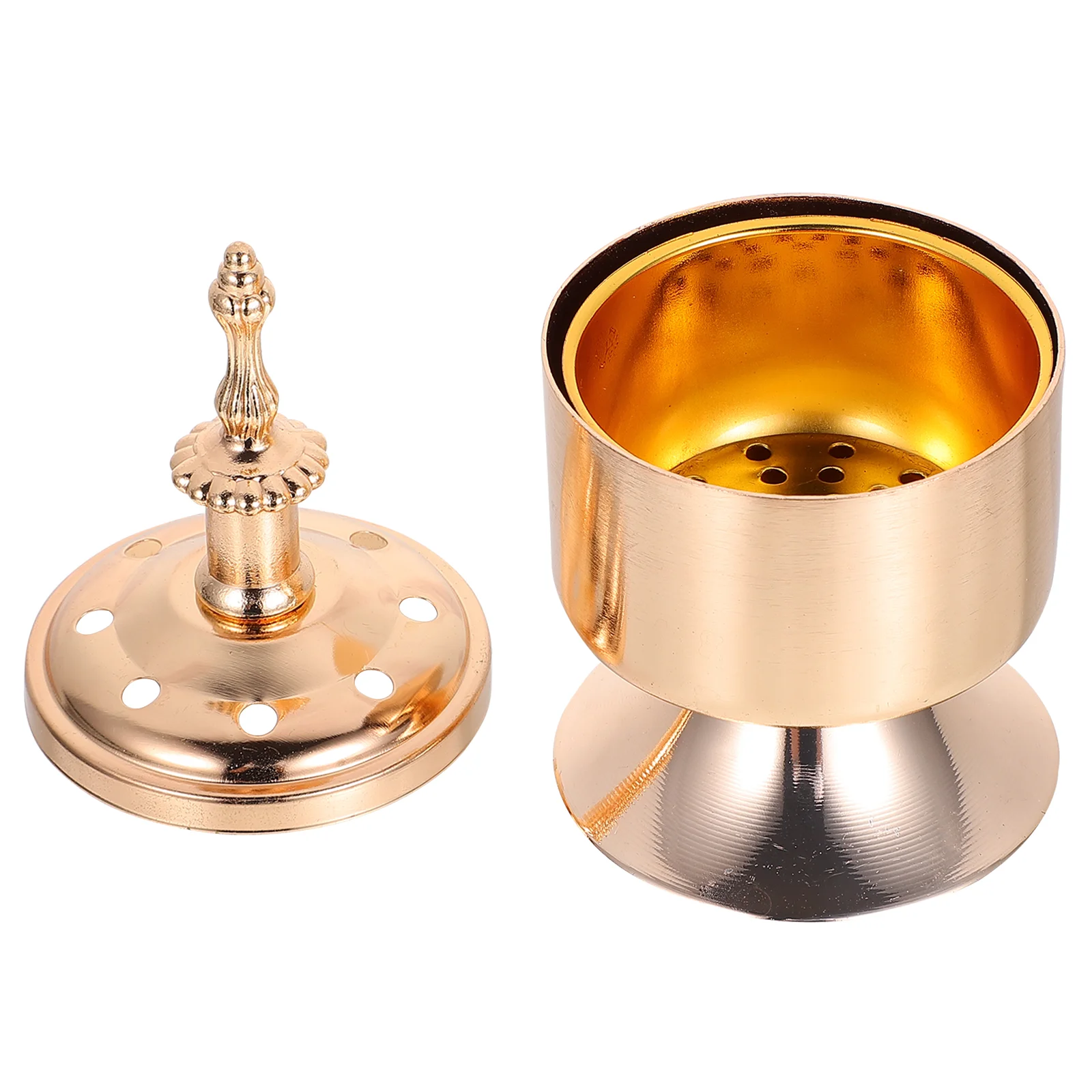 

Burner Holder Bakhoor Frankincense Waterfall Insence Censer Charcoal Arabian Cones Metal Stick Flowing Water Insense Ash Bowl