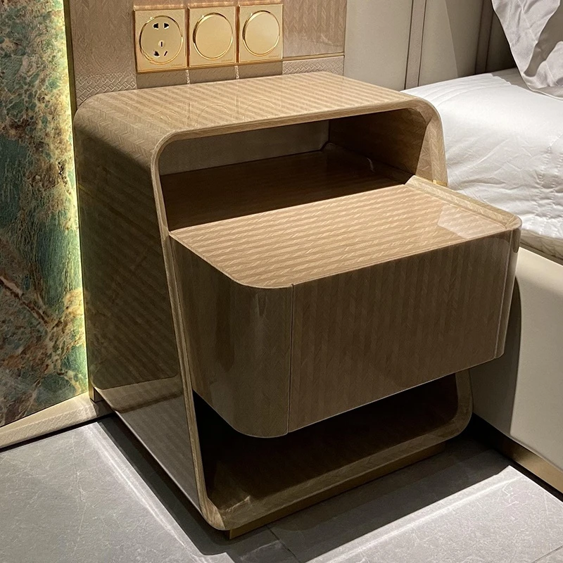 

Oem Luxury Wooden Nightstand Side Table with Drawer for Modern Bedroom Home Decor Bedroom Nightstands