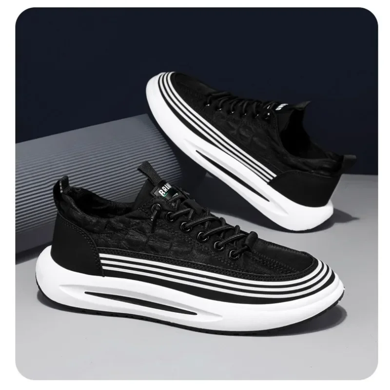 Кроссовки мужские на платформе дышащие без шнуровки кроссовки лоферы