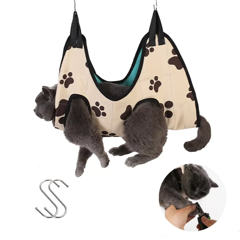 

New Pet Cat Grooming Hammock Helper Cat Grooming Hammocks Restraint Bag Puppy Dog Cat Nail Clip Trimming Anti-bite