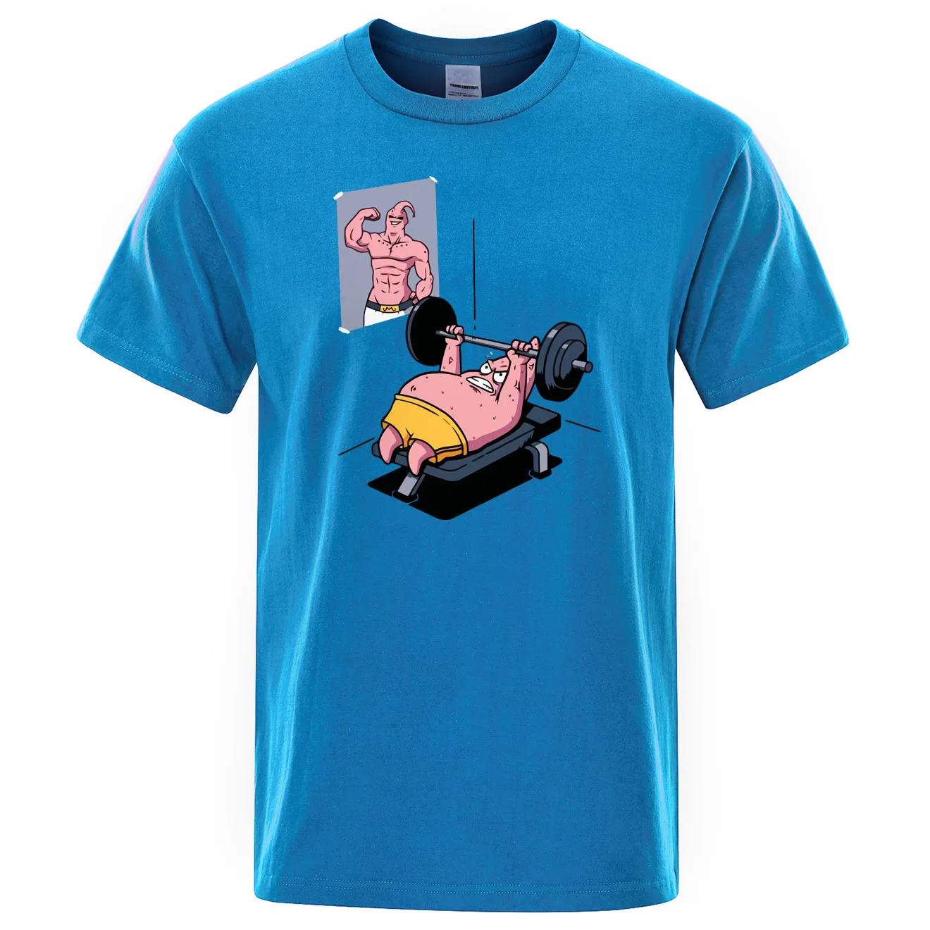 

Summer Cotton Tops Majin Buu fitness Short Sleeve Men T-Shirt Fashion Loose T Shirt Harajuku Hip Hop Mens Tees Streetwear