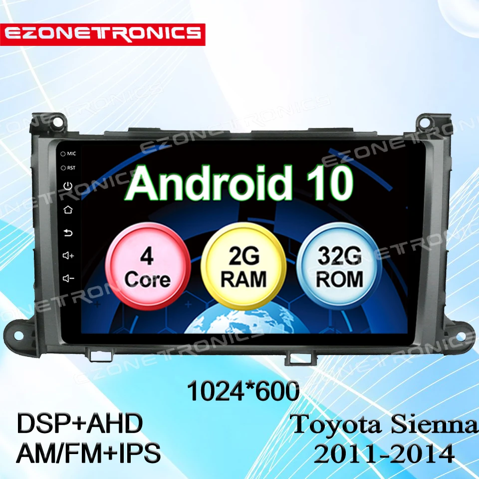 

Для Toyota Sienna 2011-2014 Android 10 Автомобильная Мультимедийная система 9 дюймов RDS AM FM BT GPS навигация Mirror Link радио плеер