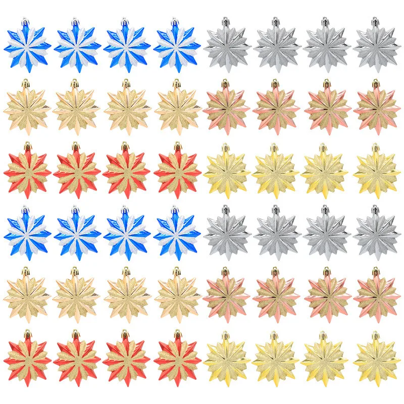 

Украшение для рождественской елки, восьмиугольная подвеска в виде звезды, 4 шт./кор., Рождество, Рождество, Новый год 2023, для дома, Рождественс...