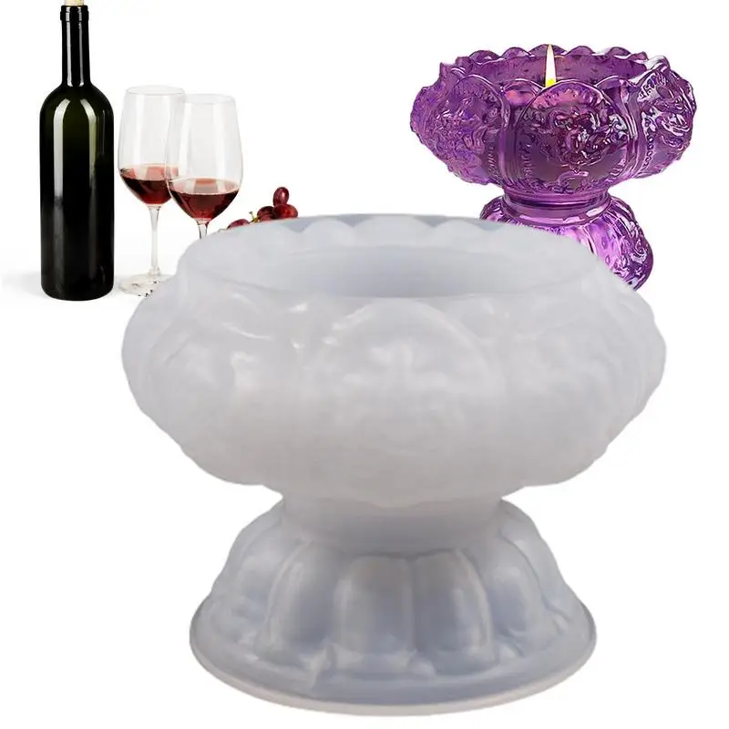 DIY Lotus Silicone Mold Scented Candle Making Drop Glue Ornament Decorating Cake Mould Beeswax Irregular Geometry Candle