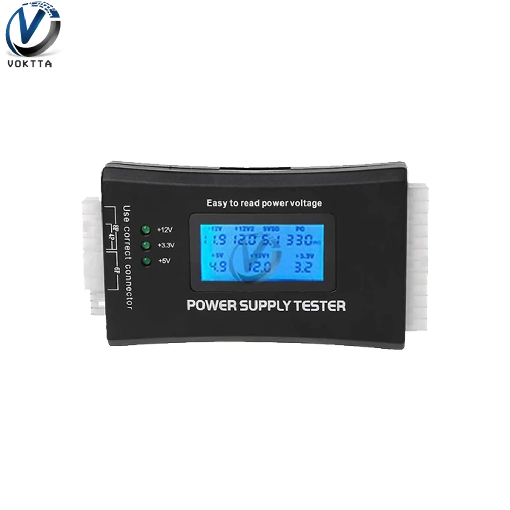 Digital LCD Display PC Computer 20/24 Pin LCD Power Supply Tester Check Atx Source Tester Power Measuring Diagnostic Tester Tool