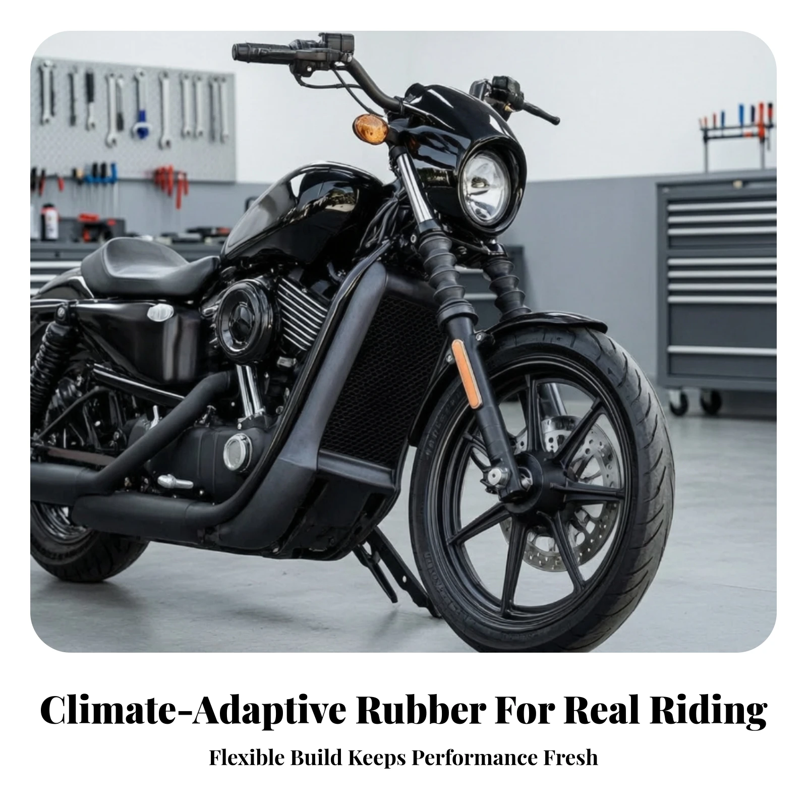 Фото Защитные чехлы на переднюю вилку 39 мм, резиновые силиконовые чехлы для вилки, черные, для владельцев Harley Sportster. №5