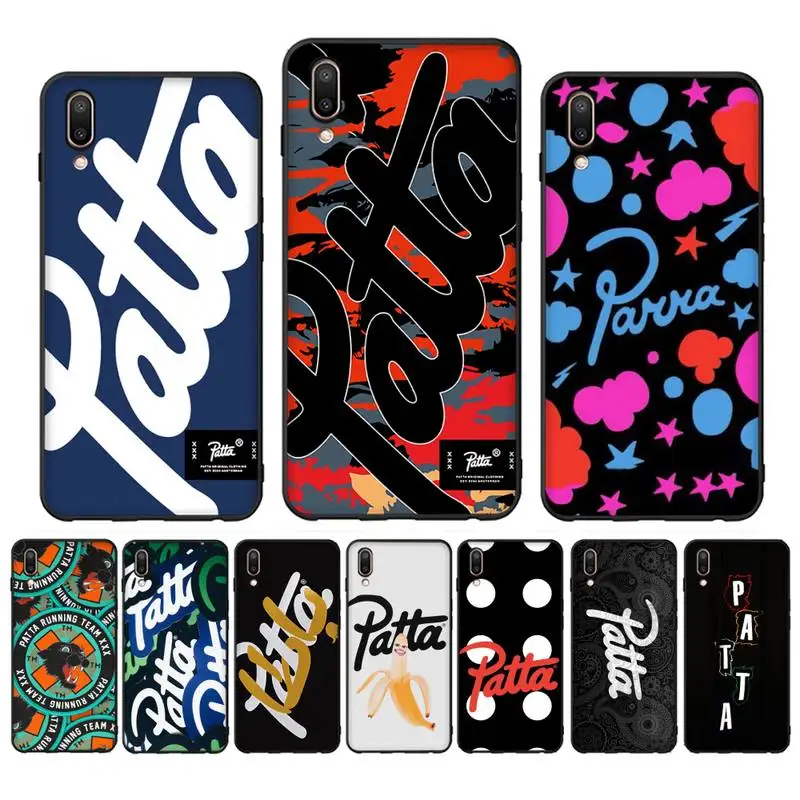 

Fashion P-patta Phone Case for Vivo Y91C Y11 17 19 17 67 81 Oppo A9 2020 Realme c3 cover