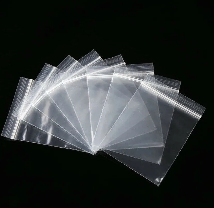 

Transparent Plastic Bag 100 100pcs 3 Sizes Baggies Baggy Bags Clear Grip Mini Plastic Resealable Small Durable