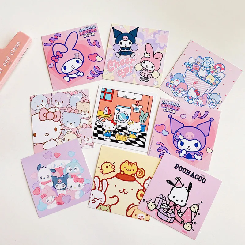 

2pcs Sanrio Kawaii Pochacco Card Hello Kitty My Melody Kuromi Student Cartoon Wall Bedroom Bedroom Wall Sticker Decoration Card