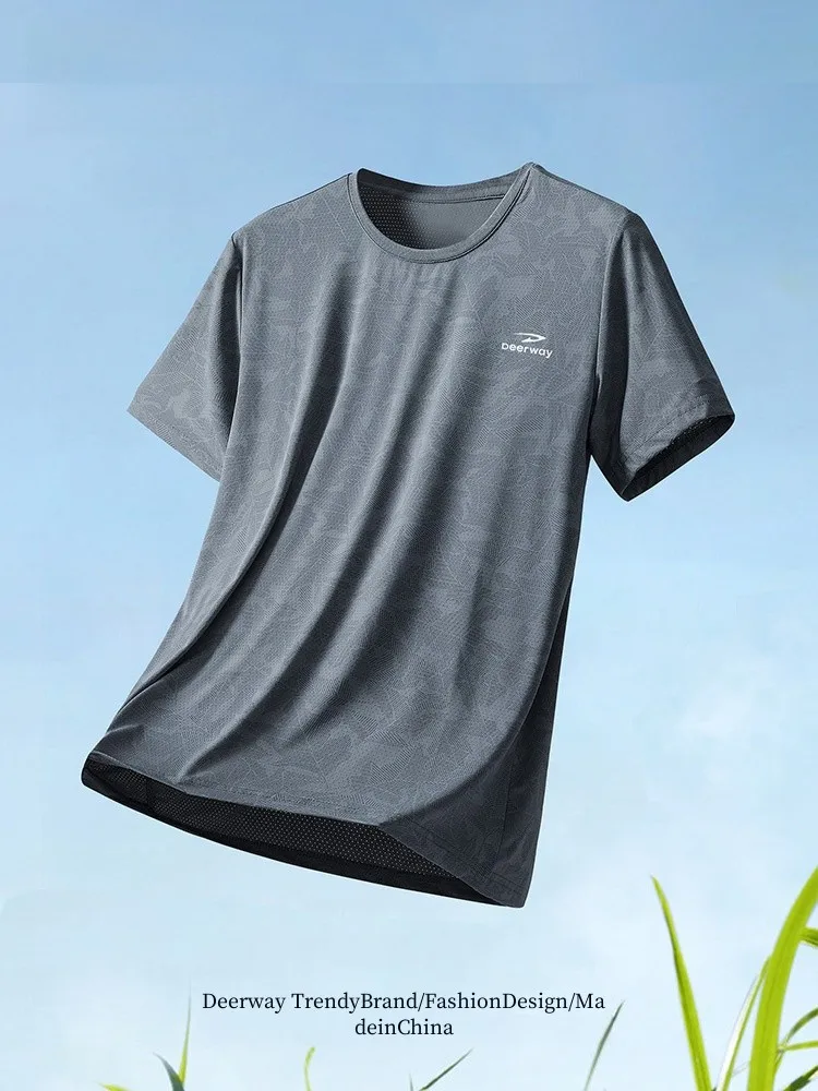 Delghui Спортивная футболка с короткими рукавами для занятий спортом на открытом