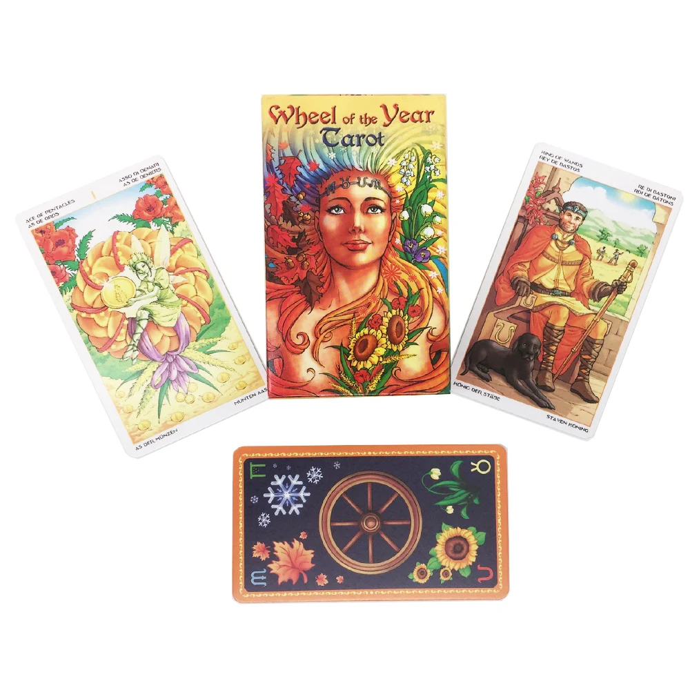 

Wheel Of The Year Tarot Cards Games English Version Friends Party Board Tarot Game Divination Fate Tarot Card