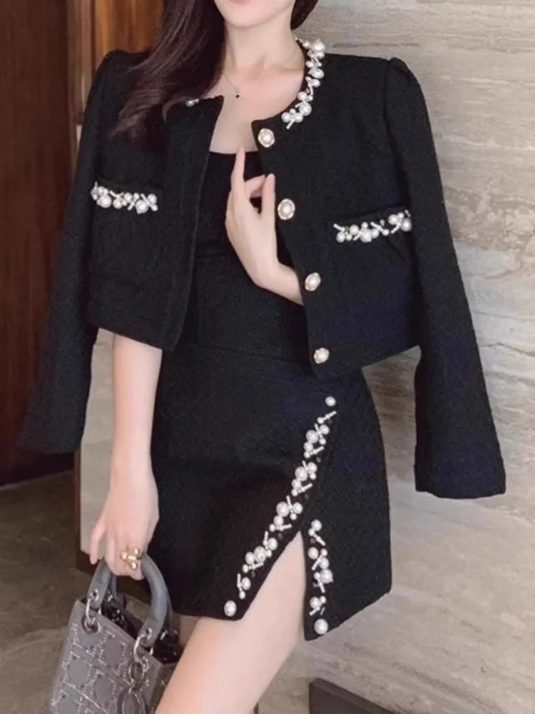 UCXQ модные женские комплекты в европейском стиле универсальная короткая куртка с