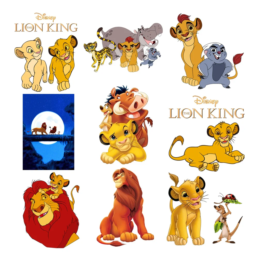 

Disney Heat Transfer Stickers Iron On Patch Cute The Lion King Children Clothing Thermoadhesive Patches Diy Clothes Decal