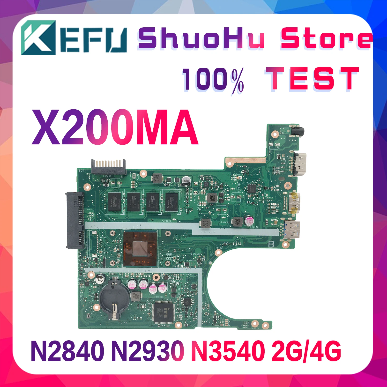 Материнская плата для ноутбука X200MA ASUS F200MA F200M X200M материнская N2840/N2930/N3540 процессор