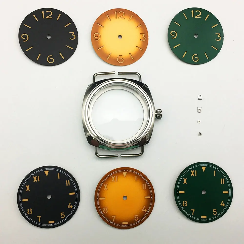 

45mm Stainless Steel Watch Case 37mm Dial Suitable for ST3600 Manual Movement ETA6497/6498 Watch Replacement Accessory Tool