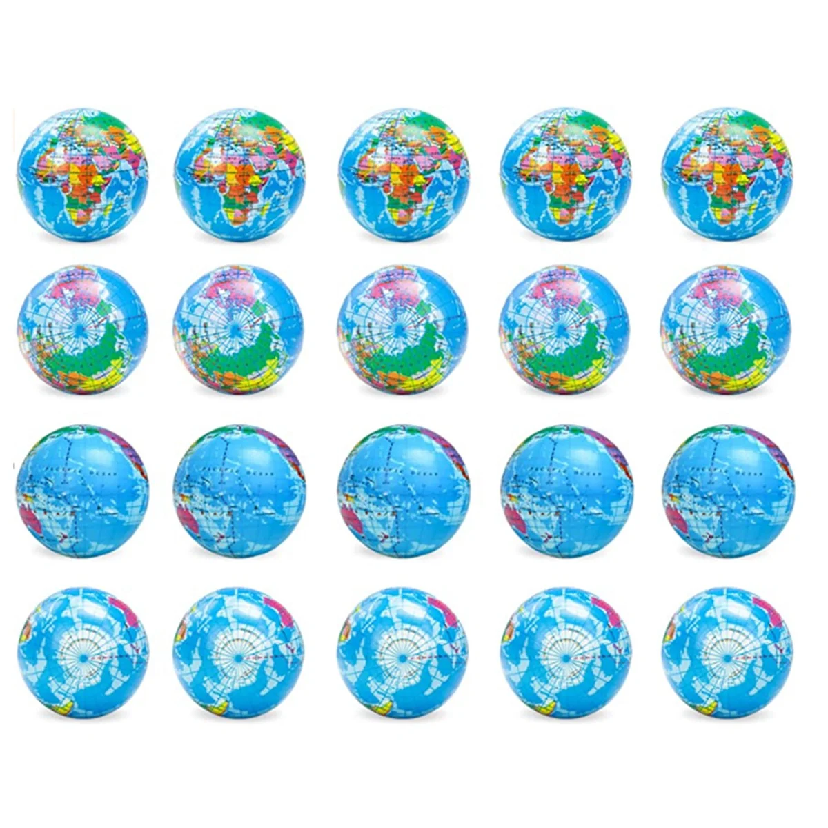

20 Pack Earth Stress Balls,2.5 Inches Earth Theme Squeeze Balls,Stress Relief Balls Squeeze Anxiety Fidget Sensory Balls