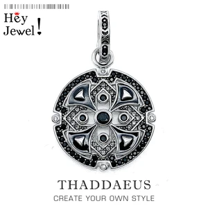 Кулон черный, Азиатский орнамент, 2021 брендовые ювелирные изделия, европейские украшения, аксессуары из стерлингового серебра 925 пробы, отличный подарок для женщины