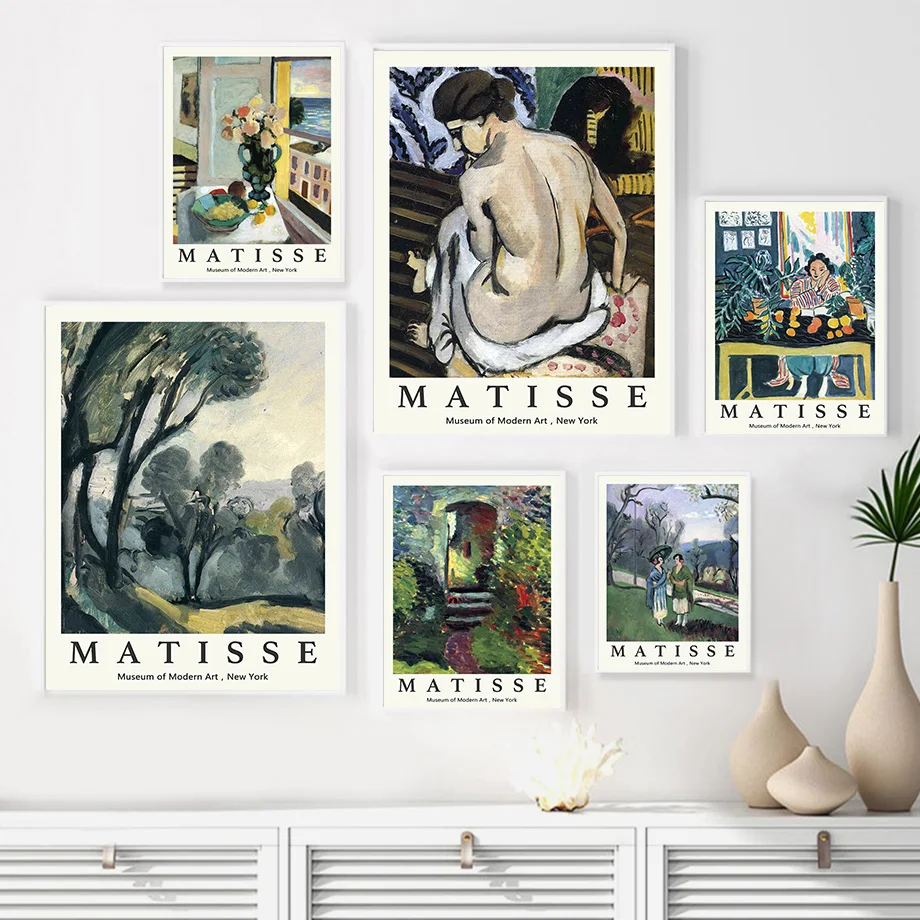 

Abstract Landscape Flower Matisse Retro Wall Art Canvas Painting Nordic Posters And Prints Wall Pictures For Living Room Decor