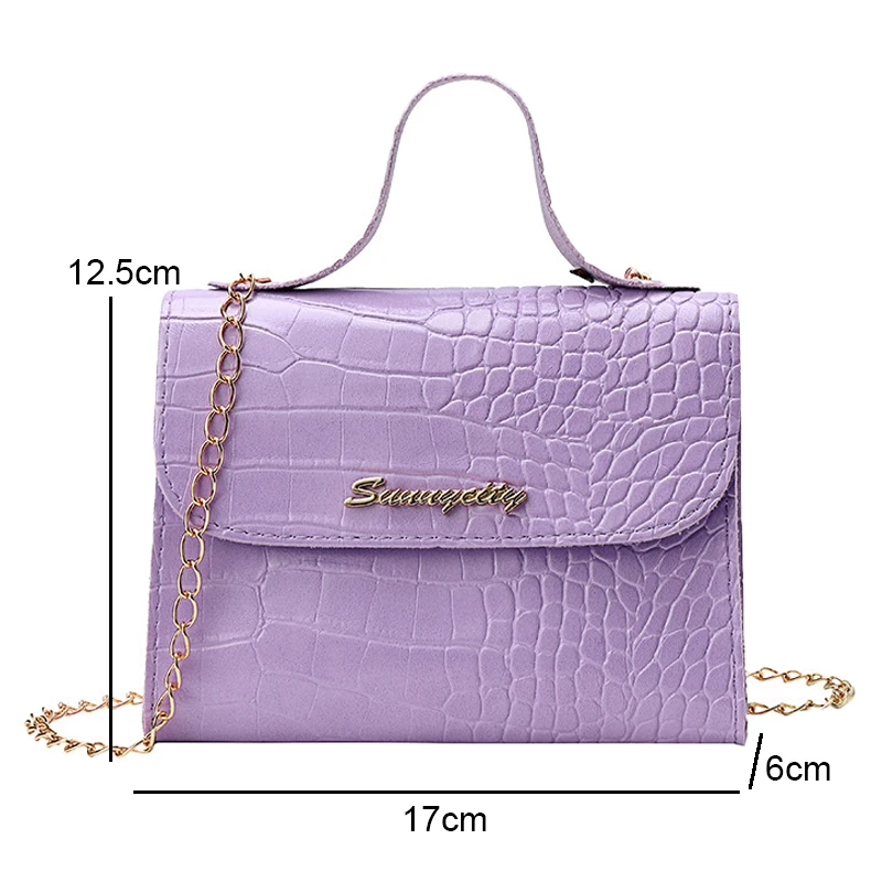 New Korean Fashion Crocodile Pattern Single Shoulder Bag Mobile Coin Purse Ladies Messenger Bag Shoulder Handbag Bolsa Feminina
