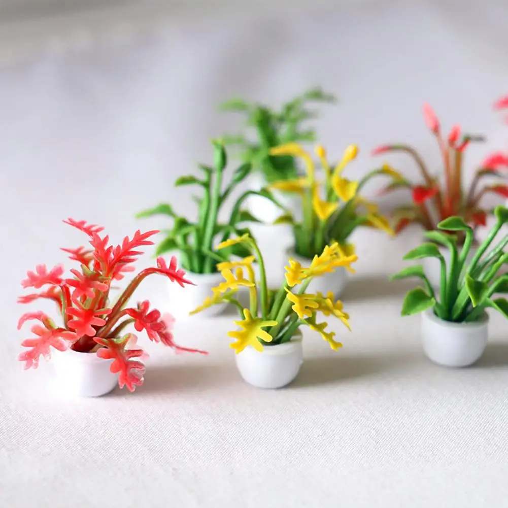 

Simulation Pot Plant Novelty PVC Non-Fading Miniature Pot Plant Accessory for Gift Mini Plant Dollhouse Pot Plant