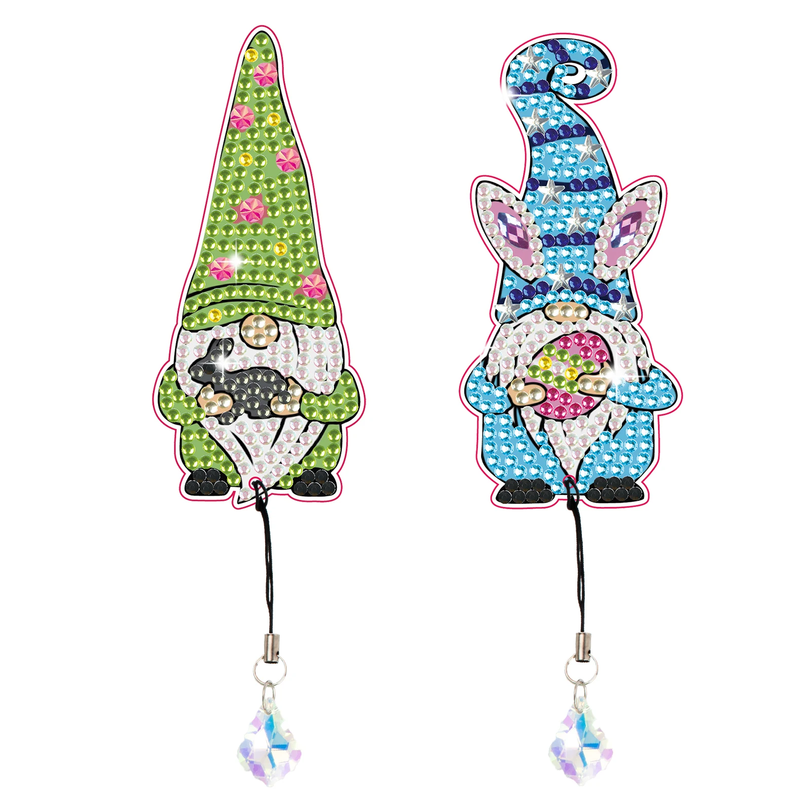 2Pcs DIY 5D Diamond Painting Bookmarks Easter Book Mark Cartoon Gnome Rhinestone Embroidery Mosaic Cross Stitch Kit Art Crafts - купить по