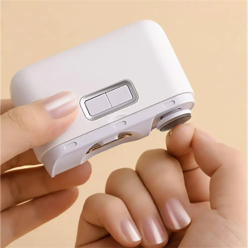 

2in1 Electric Nail Clipper Pro Polishing USB Rechargeable Nail Trimmer Automatic Nail Cutter Lighting For Baby Adult Dropship