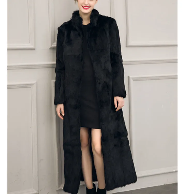 Fur Coat Women Winter Faux Fur Coat Imitation Rabbit Fur Long Section with a Stand Collar Coat for Women Winter Coat Women