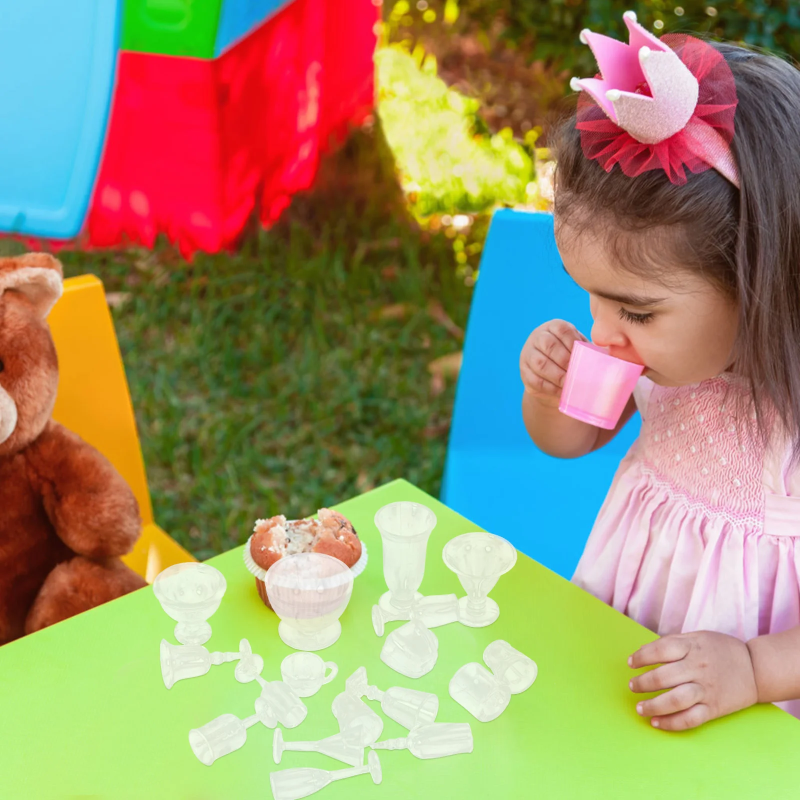 17 шт. мини-кухонная утварь чашки декор дома миниатюрная пластиковая посуда