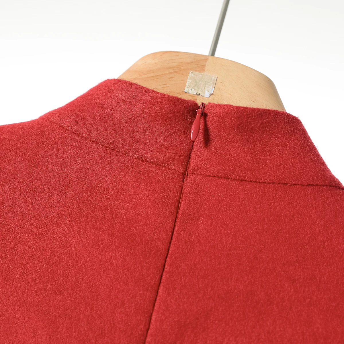 089 40% флис [подъемник] Зимнее длинное платье с воротником-стойкой на талии 837