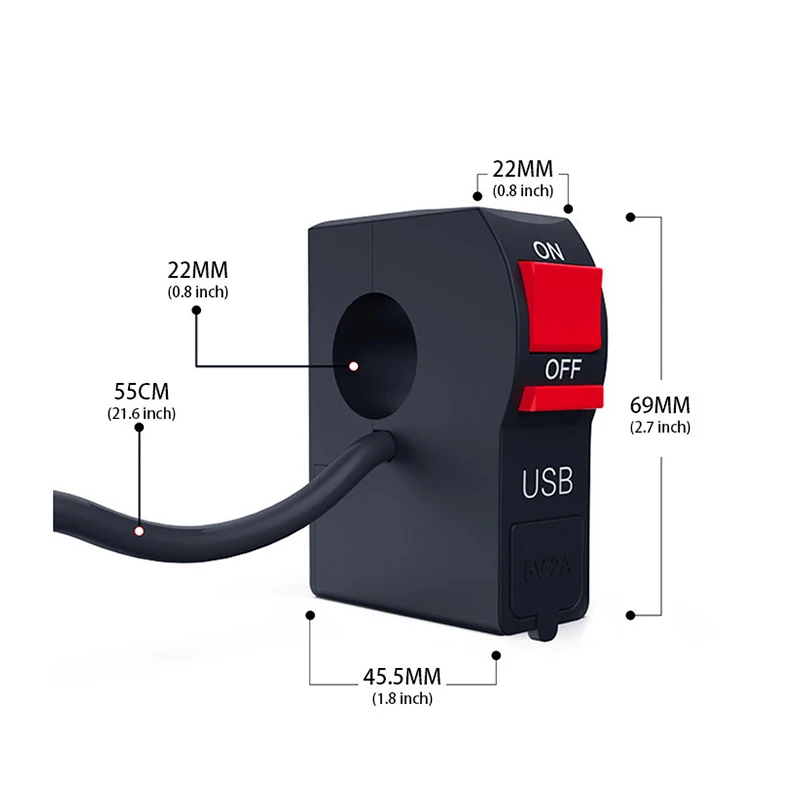 motorcycle phone charger single usb moto bicycle handlebar waterproof charger adapter for benelli trk 502x with onoff switch free global shipping