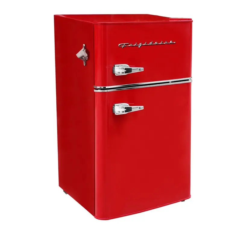 

3.2 Cu ft Two Door Compact Refrigerator with Freezer, Red