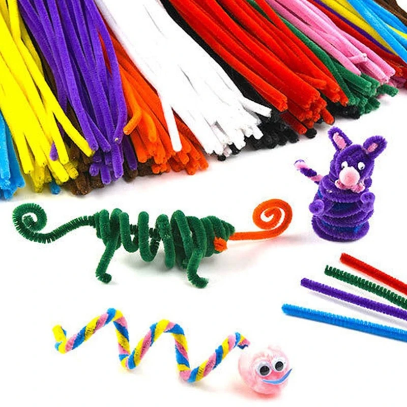 

Chenille Cleaners Pipe Cleaners DIY Art & Craft Projects Kids Fuzzy Sticks Crafts Extra Long Pieces Sparkle Crafting Toy