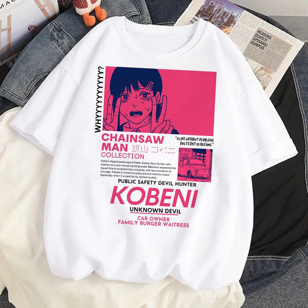 

chainsaw man top men anime graphic t shirt man streetwear designer clothing