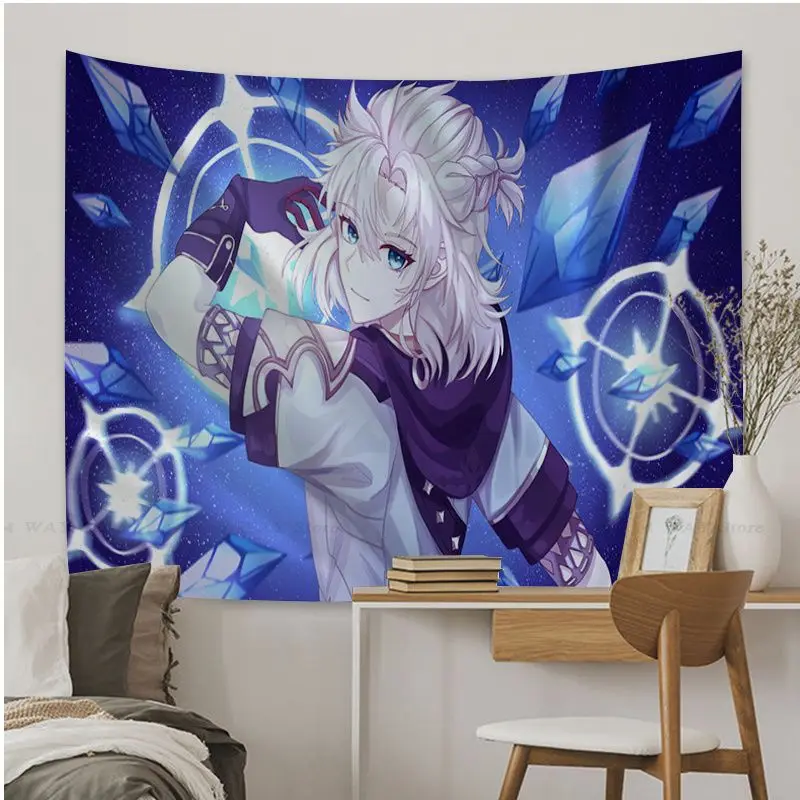 Albedo Genshin Impact DIY настенный гобелен дешевый хиппи подвесной богемный гобелены