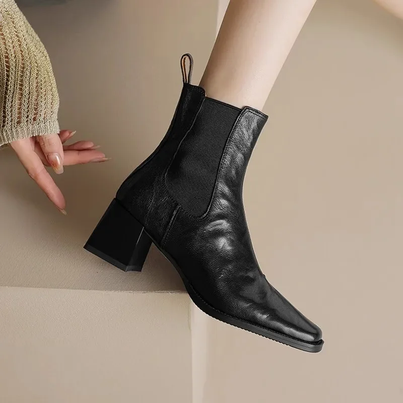 Женские зимние ботинки челси на флисовой подкладке износостойкие повседневные