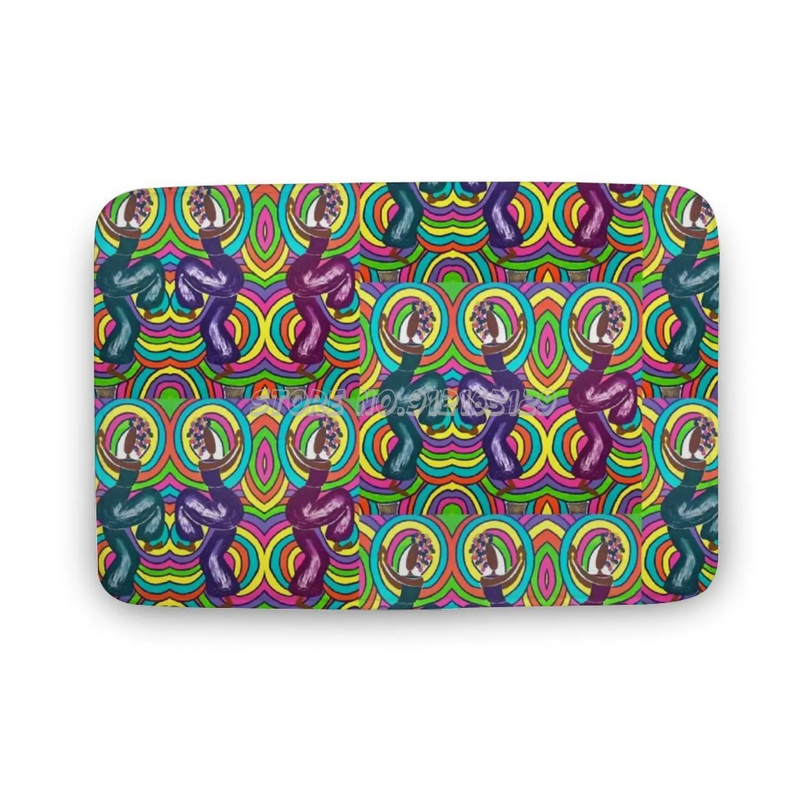 

Celebrating Sistas Dance Floor Mat Entrance Bathroom Kitchen Rugs Non-Slip Floor Mats Colorful Sisterhood Dance Black Women Wome