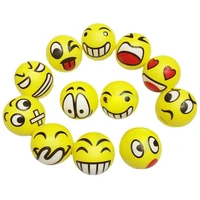 6pcs 6 37 610cm smiley expression pressure ball pu ball childrens educational toy sponge vent ball stress balls toys for kids