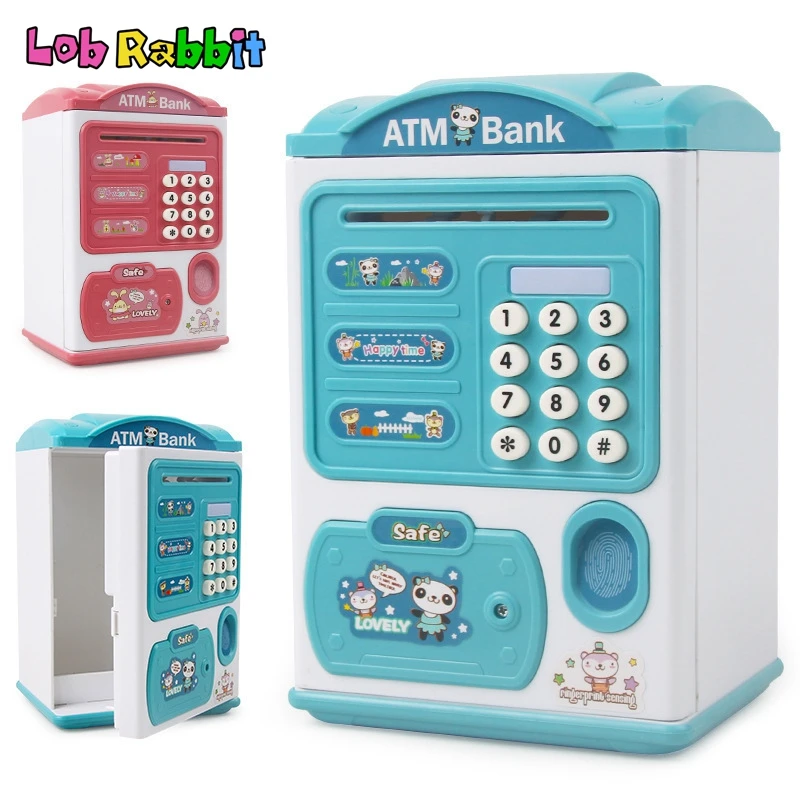 

Piggy Bank Children Electronic Fingerprint Digital Moneybox Automatic Induction Roll Money ATM Coin Piggy Banking Kids Toys Gift