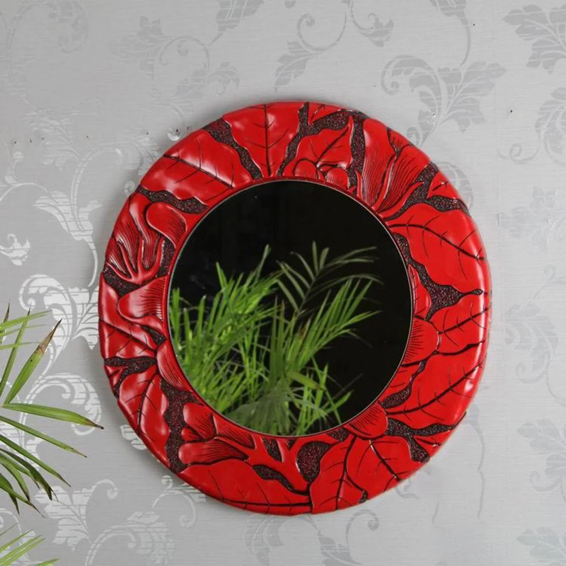 

Circle Custom Makeup Decorative Mirror Round Selfie Cosmetic Decorative Mirror Crafts Frame Espejo Decorativo Wall Decor YX50DM