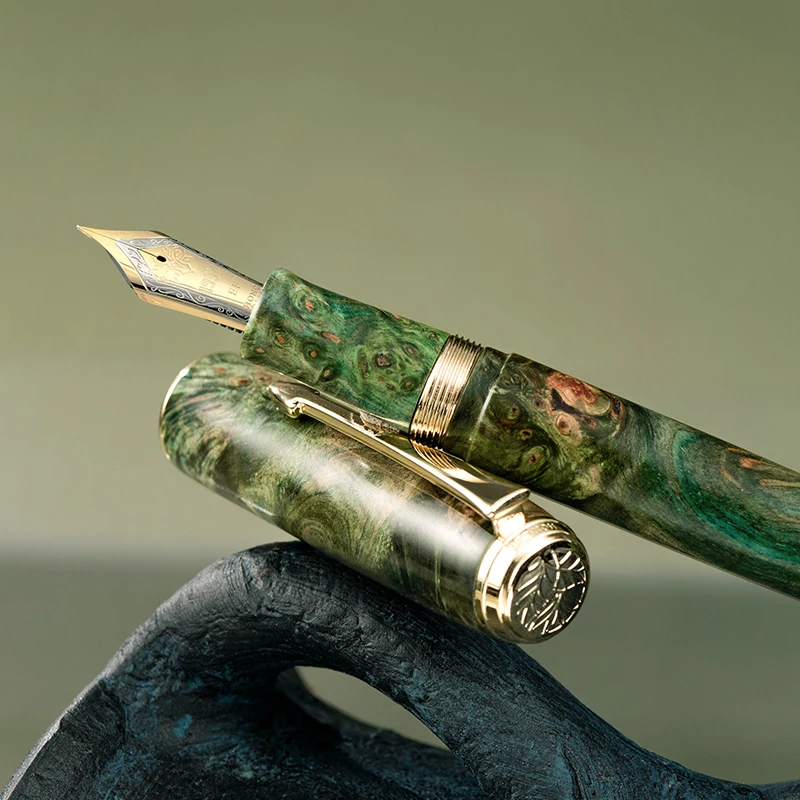 Горячая Hongdian A7 стабильная деревянная уникальная текстура перьевая ручка No 6